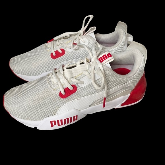PUMA Cell Phase Red and White Sneakers Size 8 192638-03 - Picture 1 of 11